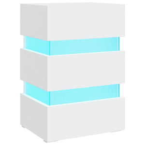 LED Nachttisch Weiß 45x35x67 cm