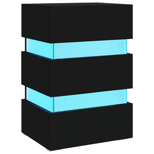 LED Nachttisch Schwarz 45x35x67 cm