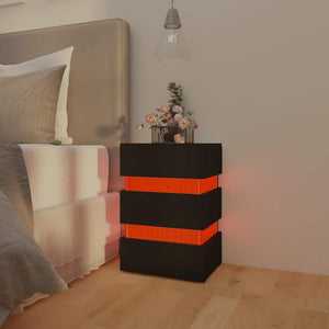LED Nachttisch Schwarz 45x35x67 cm