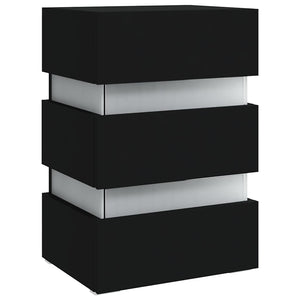 LED Nachttisch Schwarz 45x35x67 cm