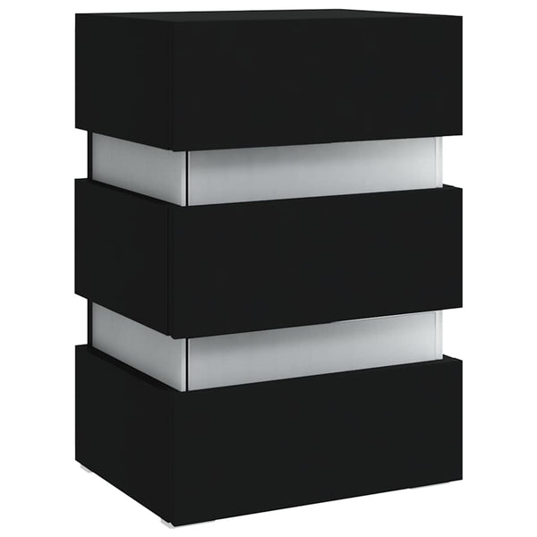 LED Nachttisch Schwarz 45x35x67 cm