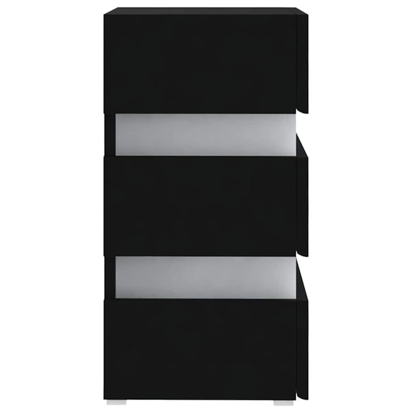 LED Nachttisch Schwarz 45x35x67 cm