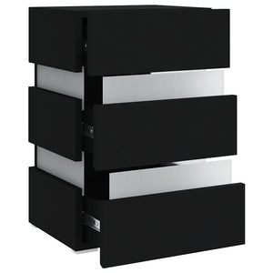 LED Nachttisch Schwarz 45x35x67 cm