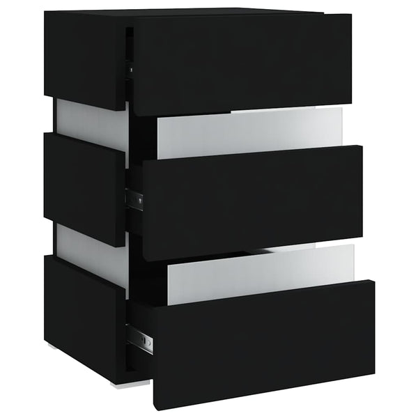 LED Nachttisch Schwarz 45x35x67 cm