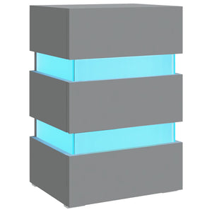 Grauer LED-Nachttisch 45x35x67 cm