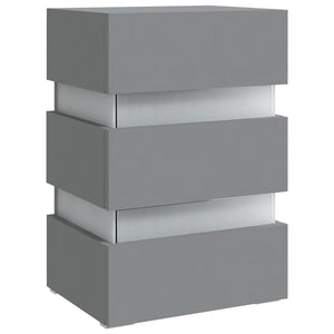 Grauer LED-Nachttisch 45x35x67 cm