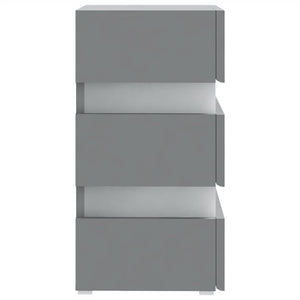 Grauer LED-Nachttisch 45x35x67 cm