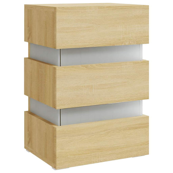 LED Nachttisch Sonoma Eiche 45x35x67 cm
