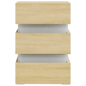 LED Nachttisch Sonoma Eiche 45x35x67 cm