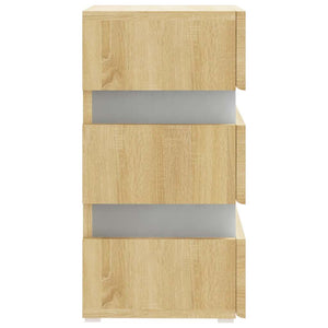 LED Nachttisch Sonoma Eiche 45x35x67 cm