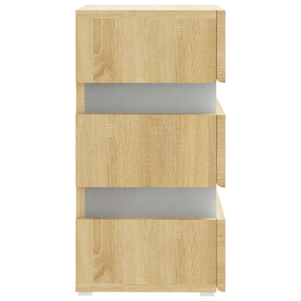 LED Nachttisch Sonoma Eiche 45x35x67 cm