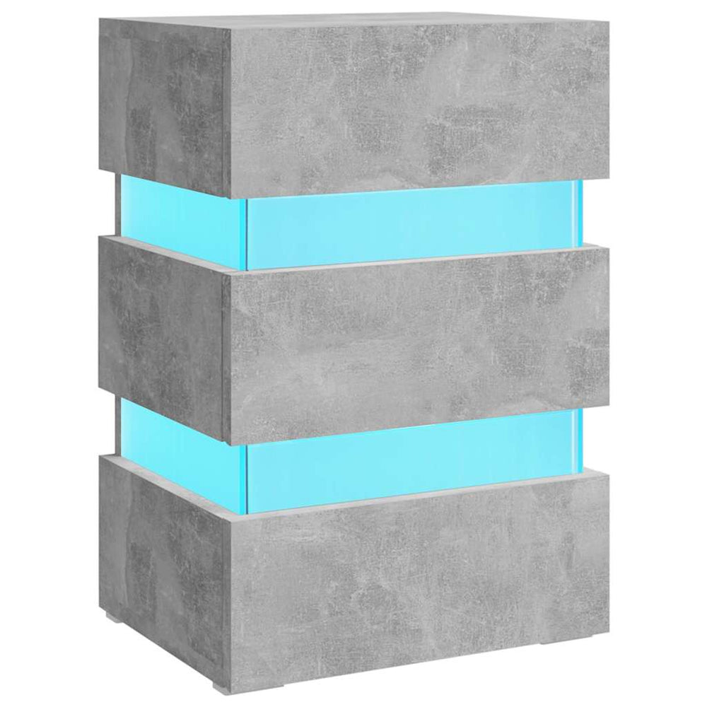 LED-Nachttisch Betongrau 45x35x67 cm