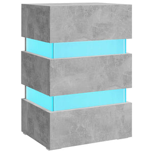 LED-Nachttisch Betongrau 45x35x67 cm