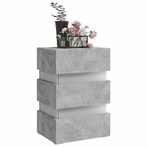 LED-Nachttisch Betongrau 45x35x67 cm