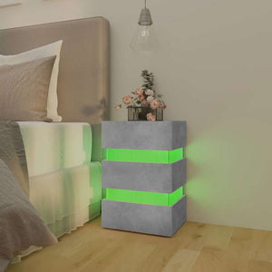 LED-Nachttisch Betongrau 45x35x67 cm