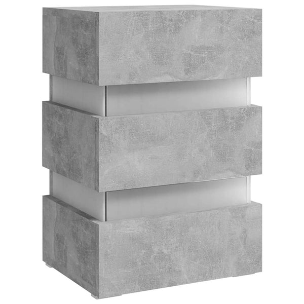 LED-Nachttisch Betongrau 45x35x67 cm
