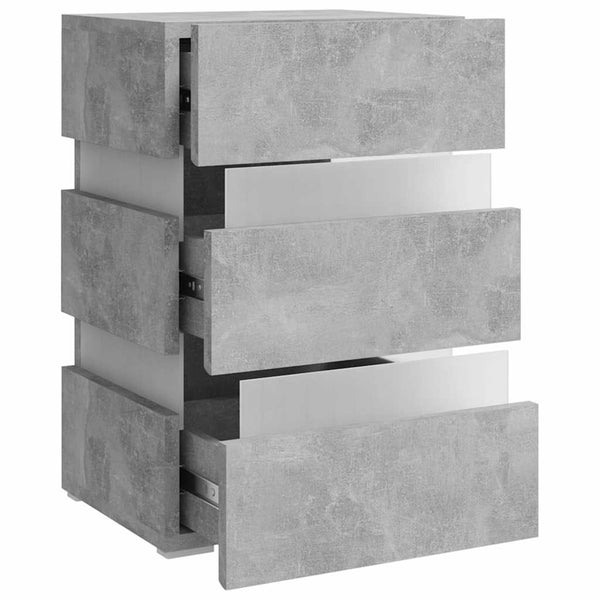 LED-Nachttisch Betongrau 45x35x67 cm