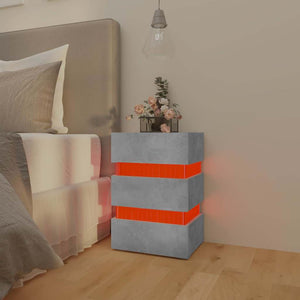 LED-Nachttisch Betongrau 45x35x67 cm