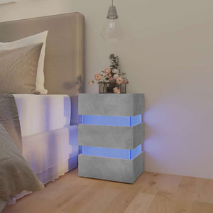 LED-Nachttisch Betongrau 45x35x67 cm