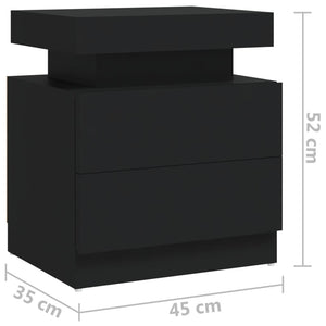 Schwarzer Nachttisch 45x35x52 cm