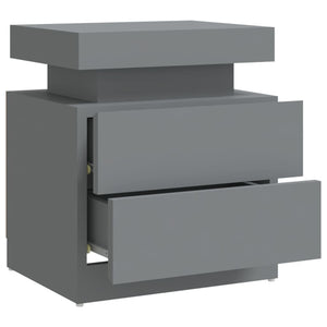 Grauer Nachttisch 45x35x52 cm