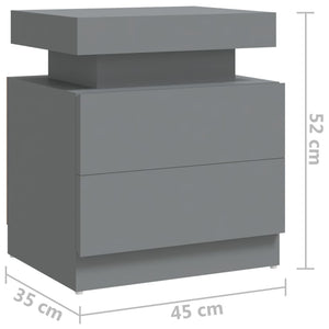 Grauer Nachttisch 45x35x52 cm