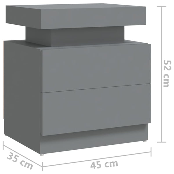 Grauer Nachttisch 45x35x52 cm