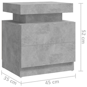 Betongrauer Nachttisch 45x35x52 cm