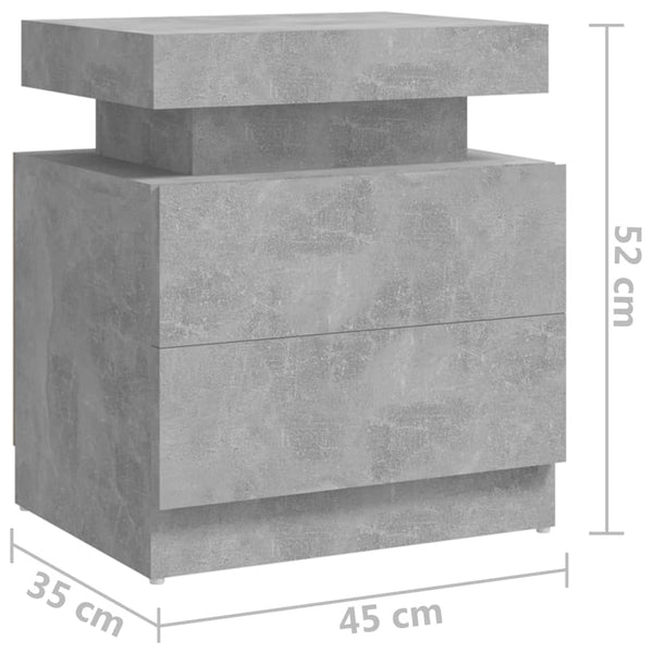 Betongrauer Nachttisch 45x35x52 cm