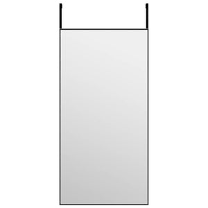 Schwarzer Türspiegel 40x80 cm