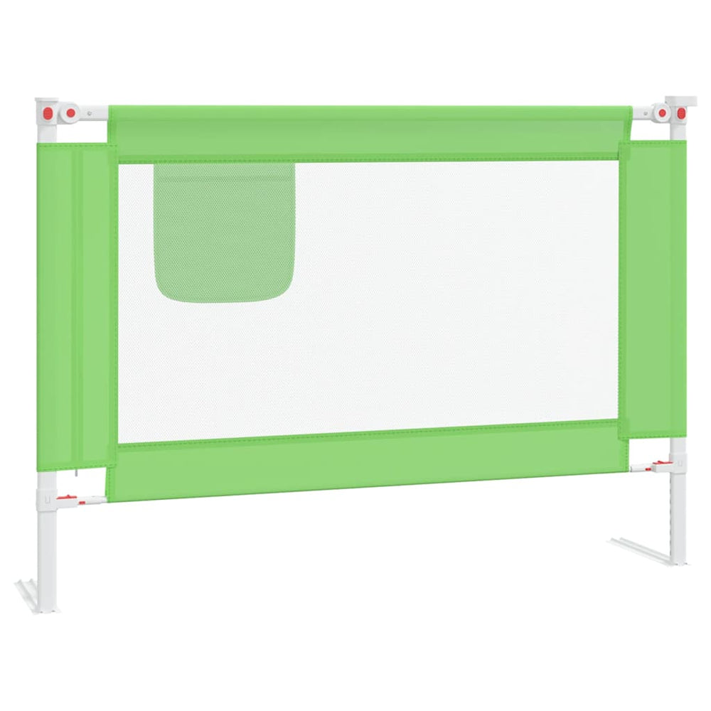 vidaXL Barrière de lit enfant verte 90x25 cm Tissu
