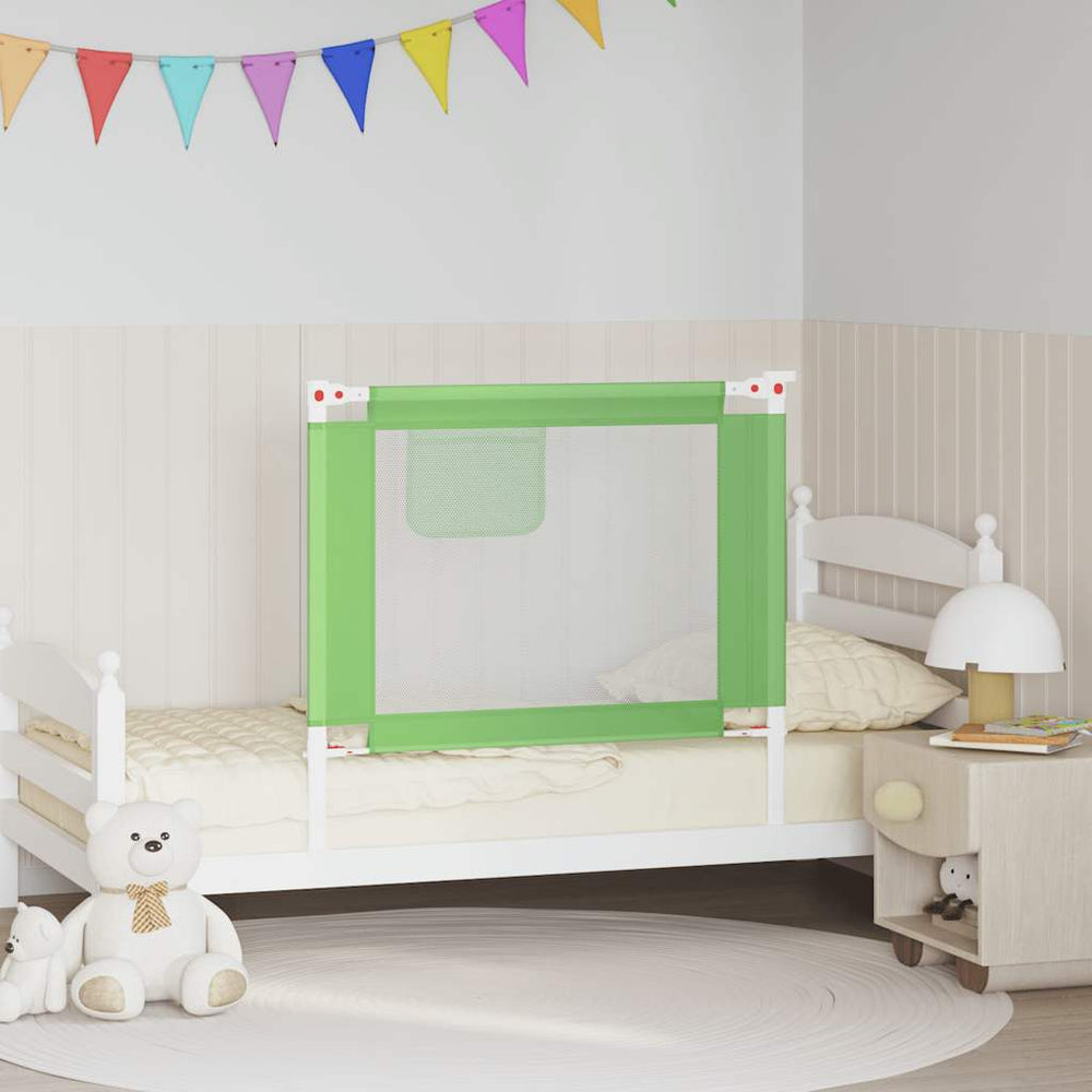 Kleinkind-Bettschutzgitter Grün 90x25 cm Stoff