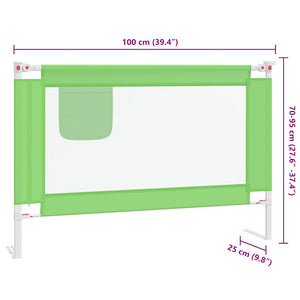 Grünes Bettschutzgitter für Kleinkinder 100x25 cm