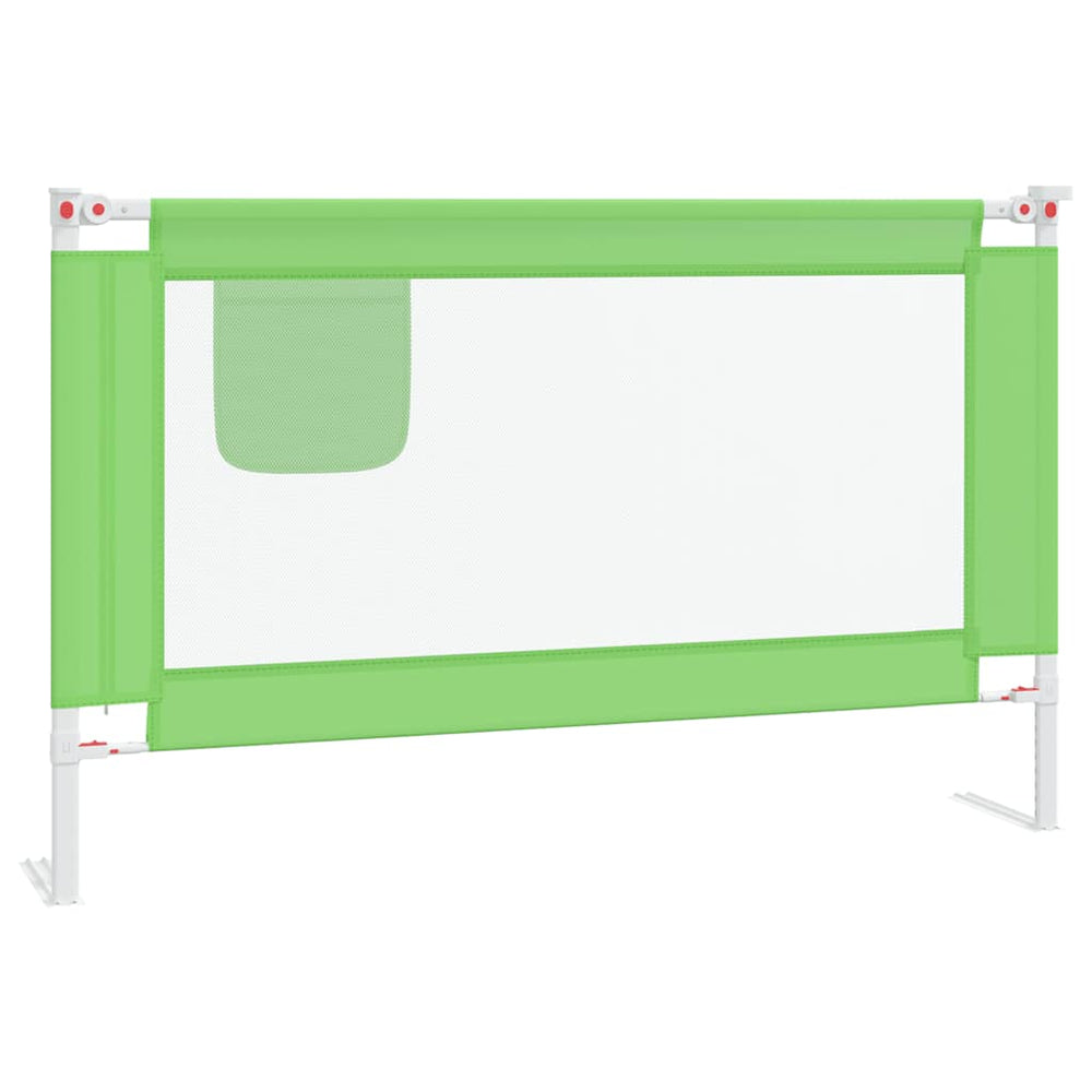 vidaXL Barrière de lit enfant vert 120 x 25 cm en tissu