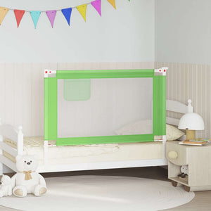 vidaXL Barrière de lit enfant vert 120 x 25 cm en tissu