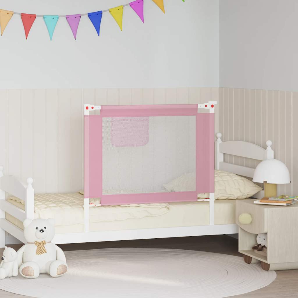 Kleinkind-Bettschutzgitter Rosa 90x25 cm Stoff