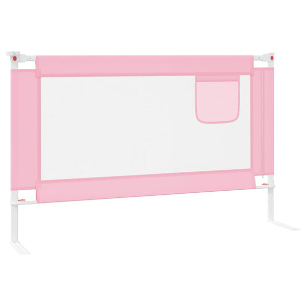 vidaXL Barrière de lit enfant rose 120x25 cm Tissu