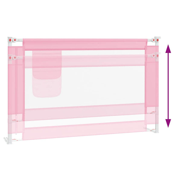 vidaXL Barrière de lit enfant rose 120x25 cm Tissu