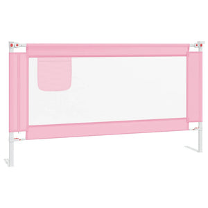 vidaXL Barrière de lit enfant Rose 150x25 cm Tissu
