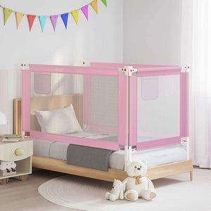 vidaXL Barrière de lit enfant Rose 150x25 cm Tissu