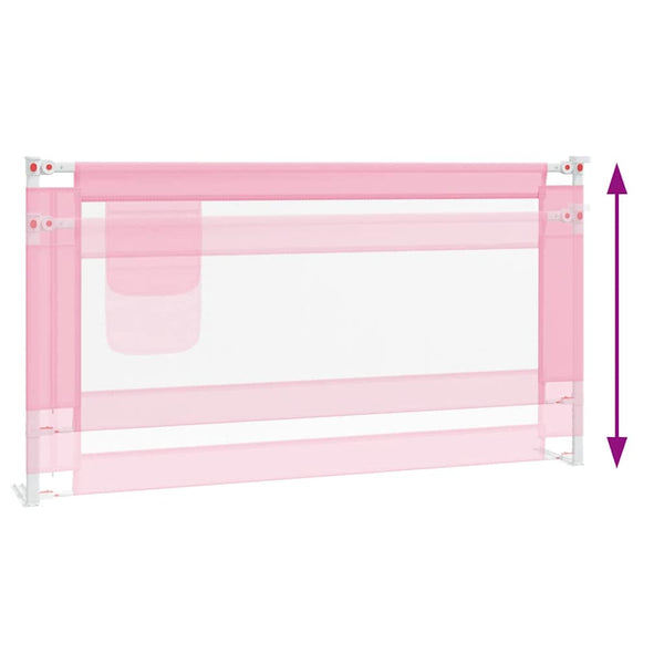 vidaXL Barrière de lit enfant Rose 160x25 cm Tissu