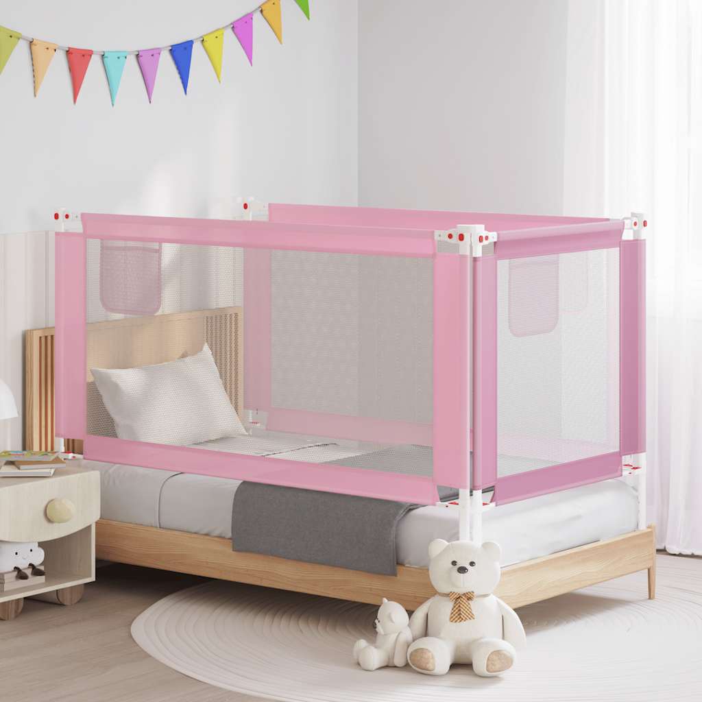vidaXL Barrière de lit enfant Rose 160x25 cm Tissu