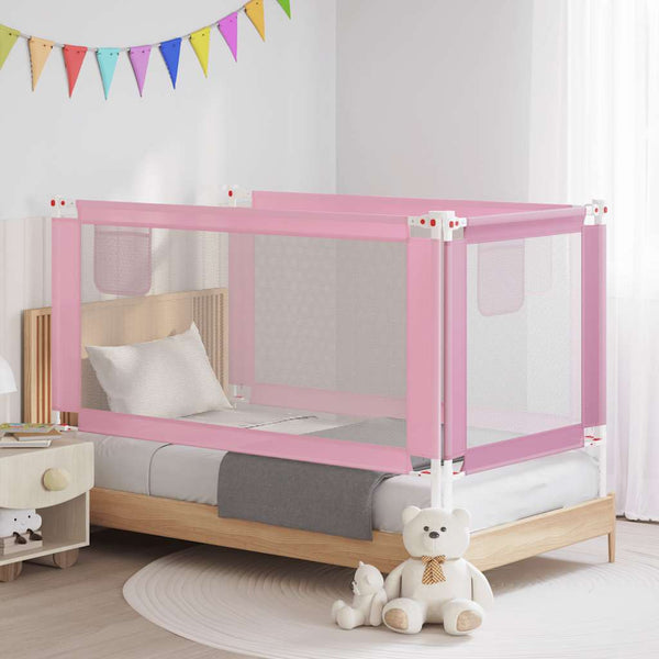 vidaXL Barrière de lit enfant Rose 160x25 cm Tissu