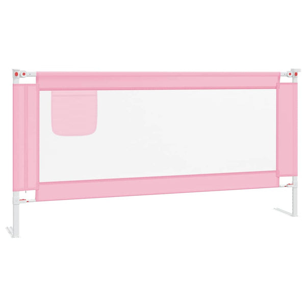 vidaXL Barrière de lit enfant Rose 180x25 cm Tissu