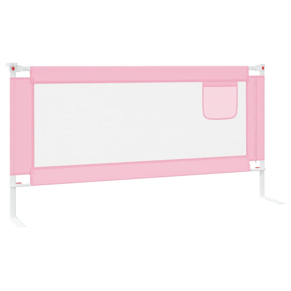 vidaXL Barrière de lit enfant Rose 180x25 cm Tissu