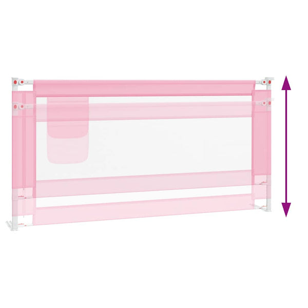 vidaXL Barrière de lit enfant Rose 180x25 cm Tissu