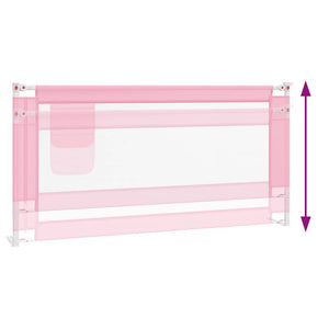 vidaXL Barrière de lit enfant Rose 180x25 cm Tissu