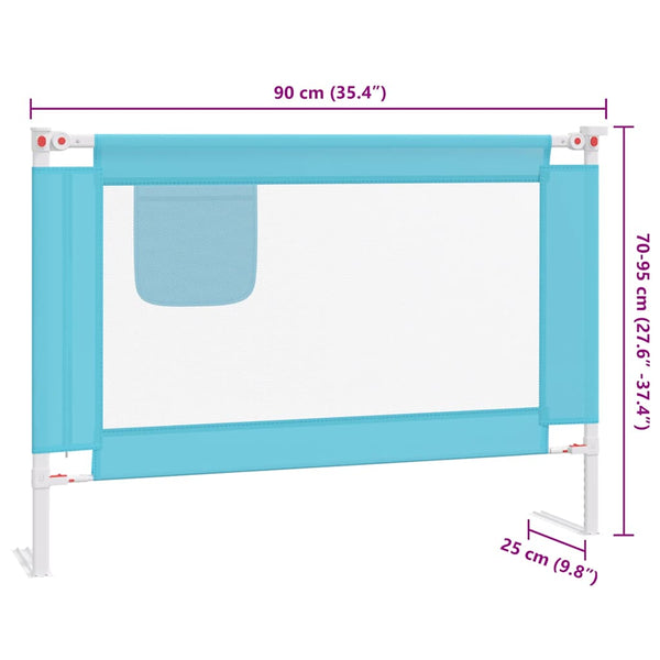 Blaues Bettschutzgitter für Kleinkinder 90x25 cm