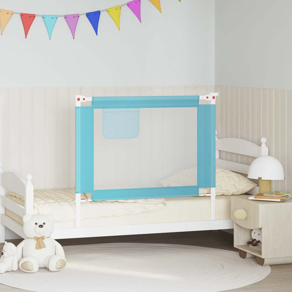 vidaXL Barrière de Lit Bébé Bleu 100x25 cm Tissu
