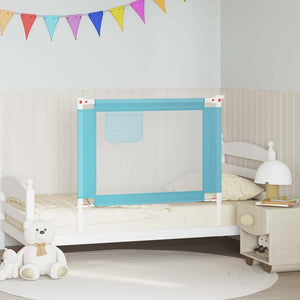 Kleinkind-Bettschutzgitter Blau 100x25 cm Stoff
